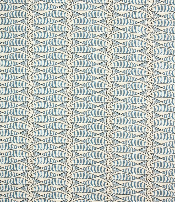 Indigo Cornish Sardines Fabric