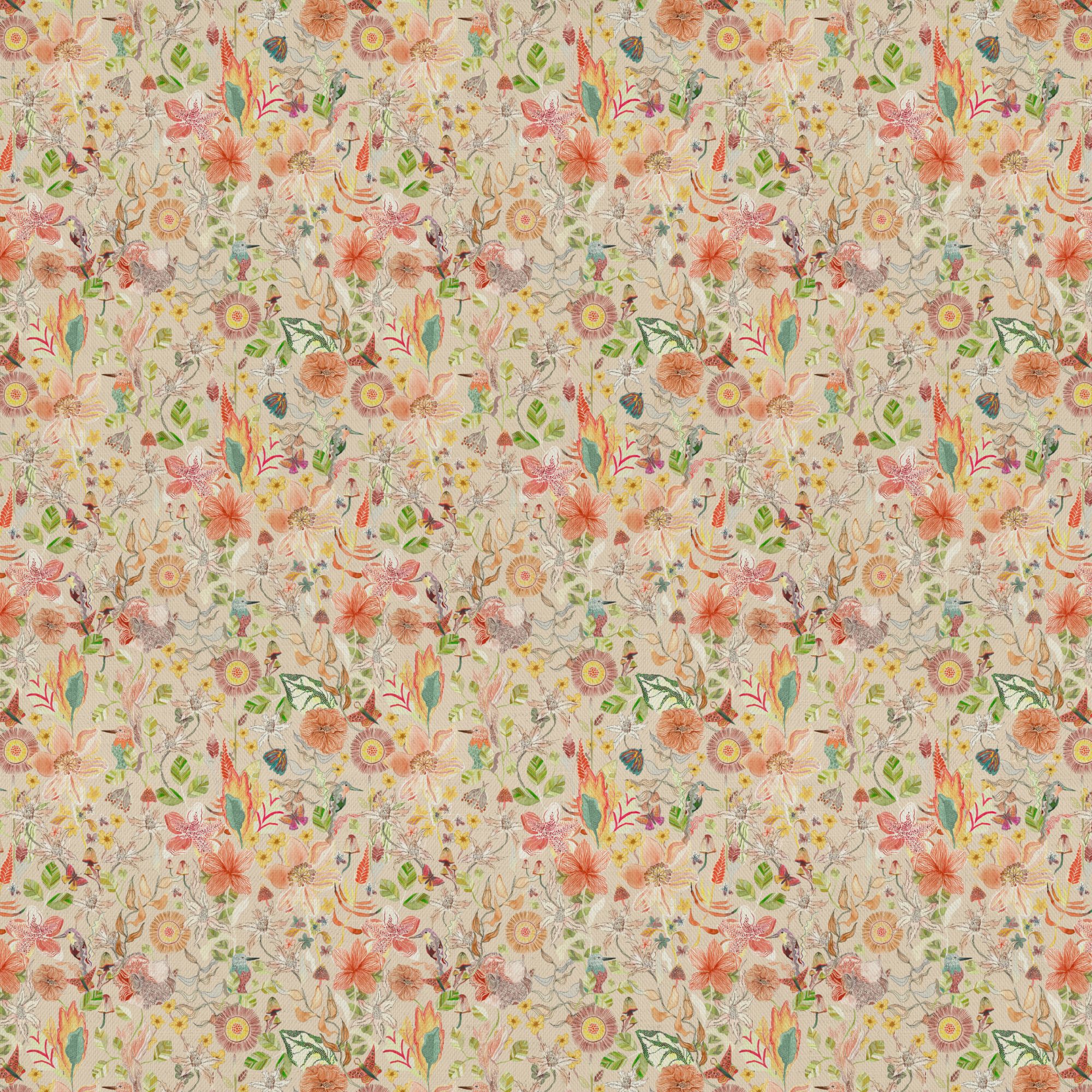 Apricot Primrose Fabric