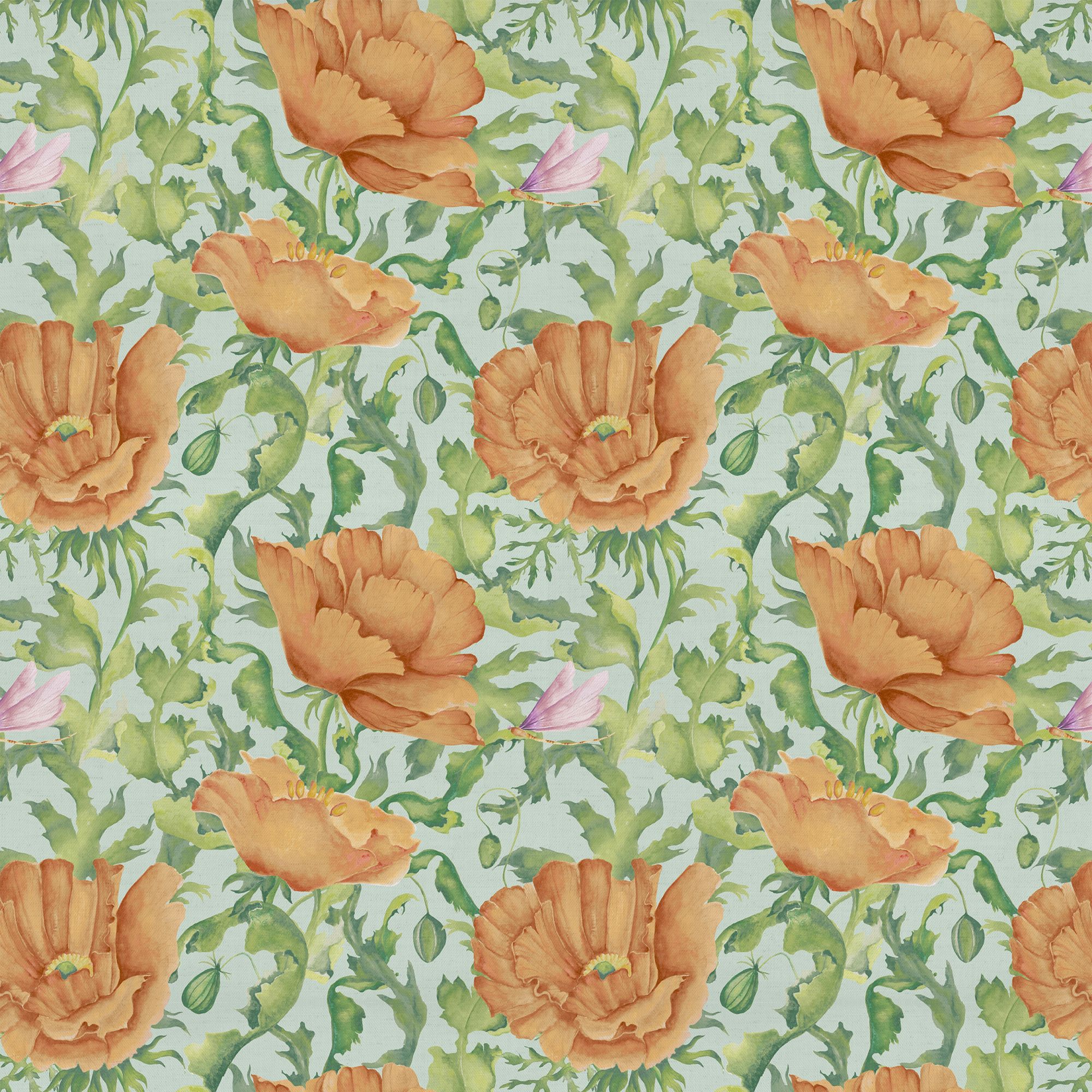 Tangerine Valeria Fabric