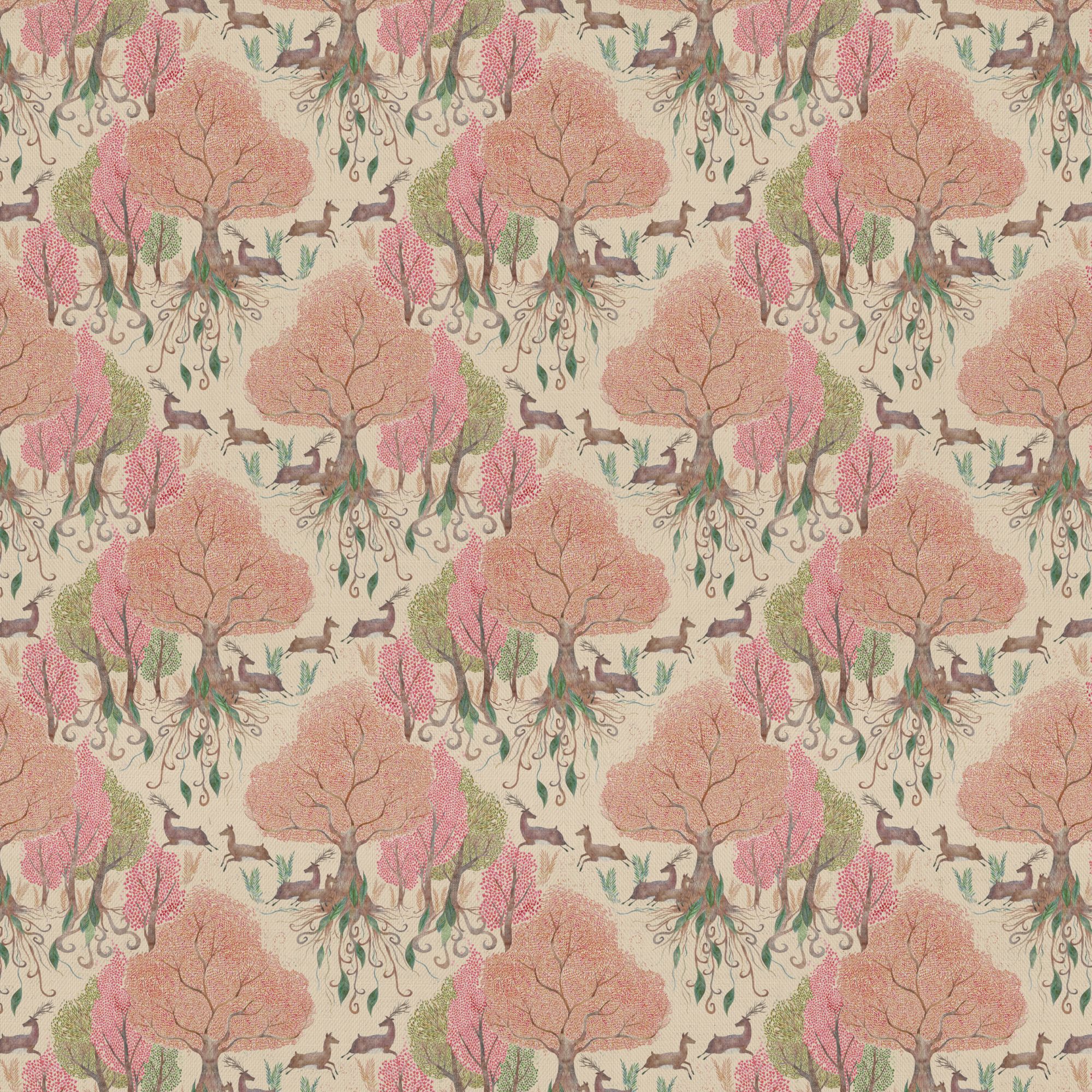 Blush Willow Woods Fabric