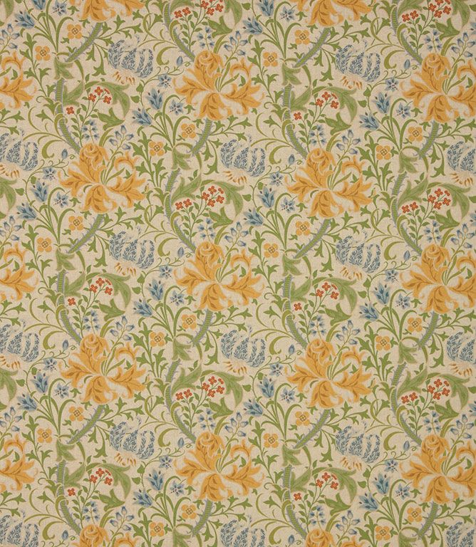 Yellow / Green / Blue Snowshill Fabric