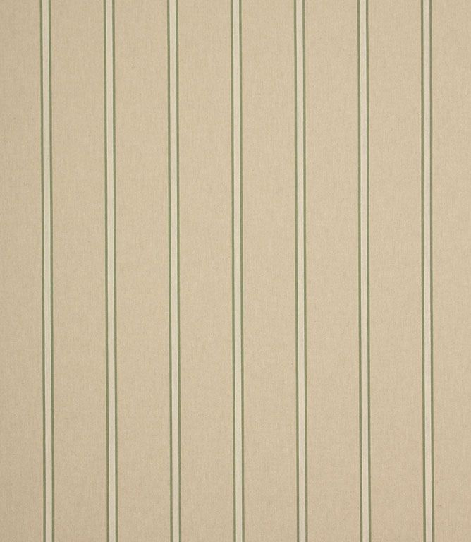 Green Linen Stripe Fabric