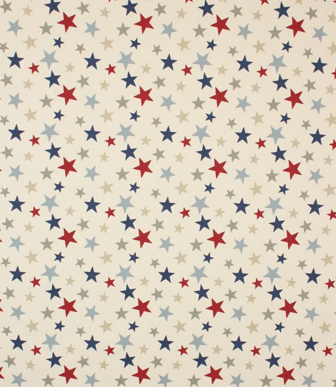 Blue Funky Stars Fabric