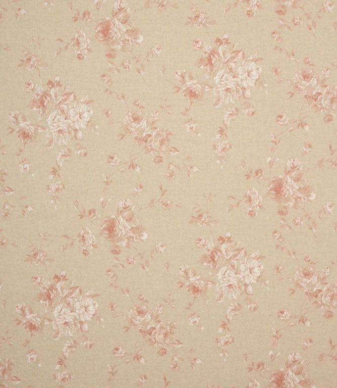 Red Vintage Floral Fabric