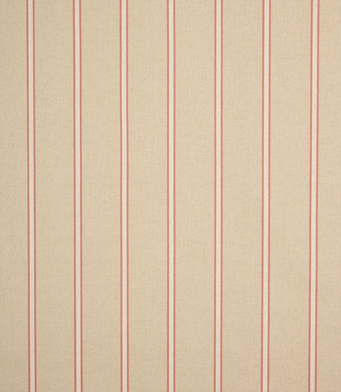 Red Linen Stripe Fabric