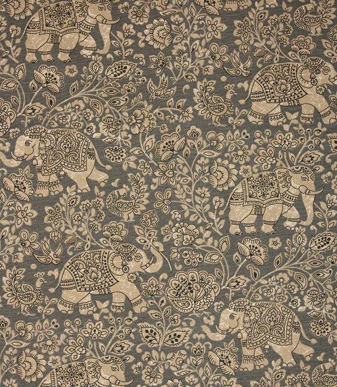 Charcoal Indira Fabric