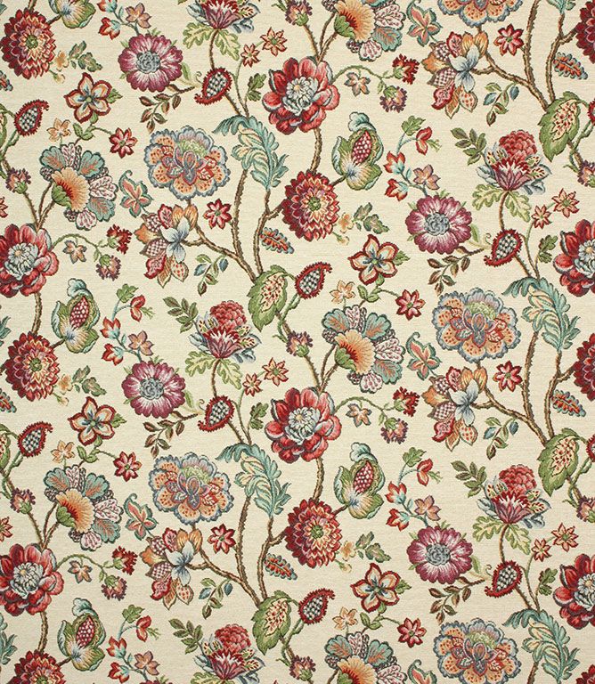 Red Norfolk Tapestry Fabric