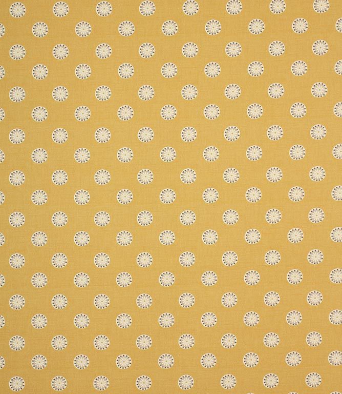 Ochre Daisy Spot Fabric