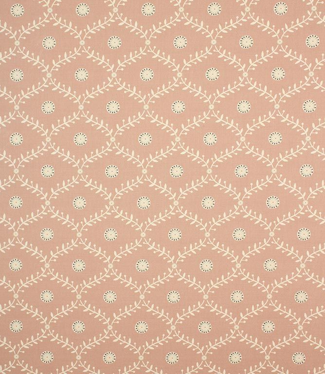 Blush Daisy Trellis Fabric