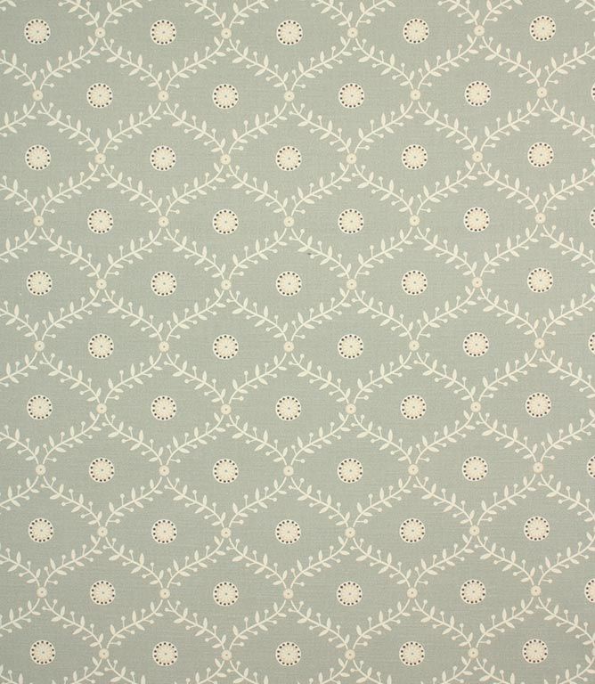 Duck Egg Daisy Trellis Fabric