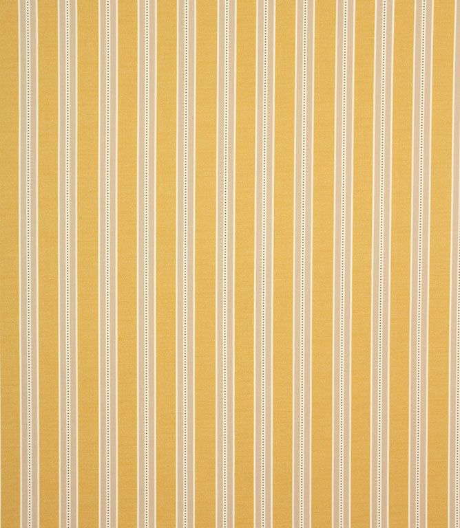 Ochre Daisy Stripe Fabric