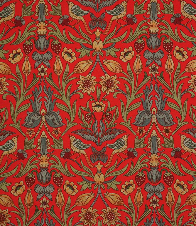 Red Ruskin Fabric