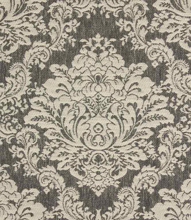 Grey Damask Fabric / Grey | Just Fabrics