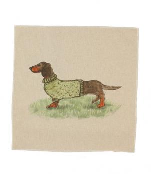 Dachshund In Jumper Cushion Panel