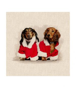 Festive Dachshunds Cushion Panel