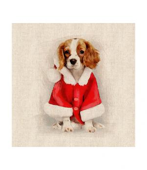 Festive Spaniel Cushion Panel