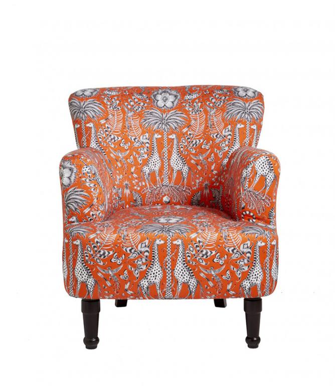 Clarke & Clarke Statement Chairs  - Dalston Kruger Flame