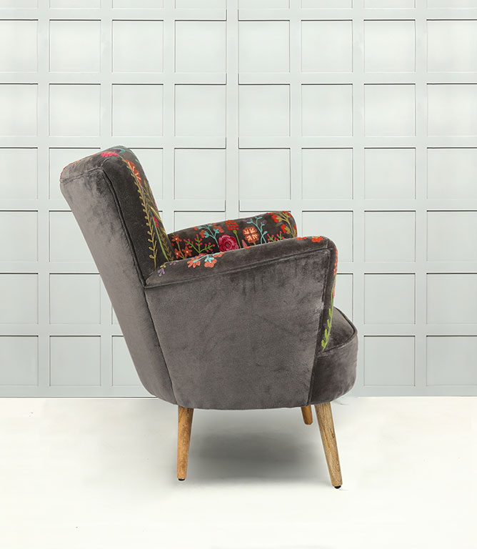 Statement Chairs  - Flora Dark Dove Grey