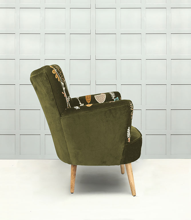 Statement Chairs  - Flora Velvet Moss