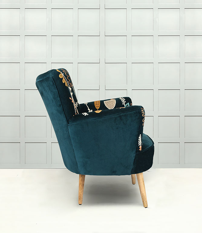 Statement Chairs  - Flora Velvet Teal