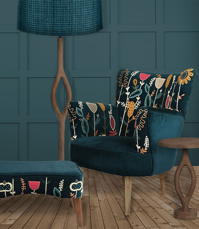 Statement Chairs  - Flora Velvet Teal