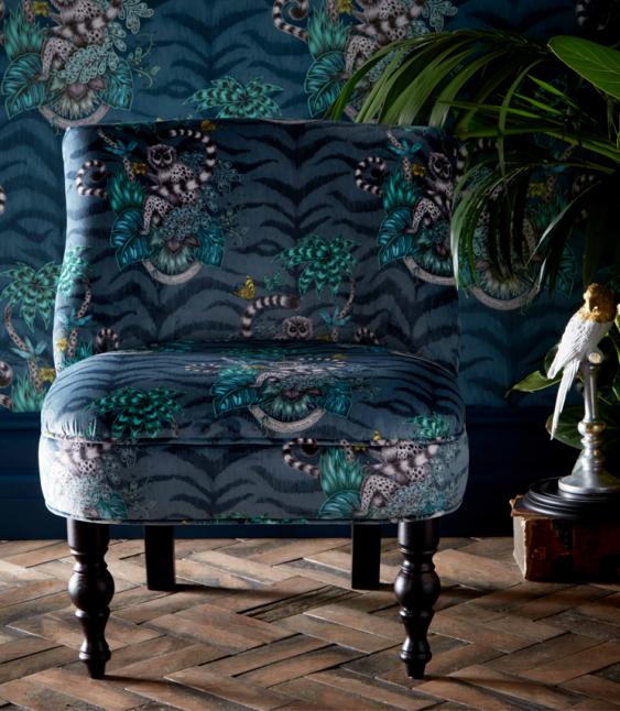 Statement Chairs - Langley Lemur Navy