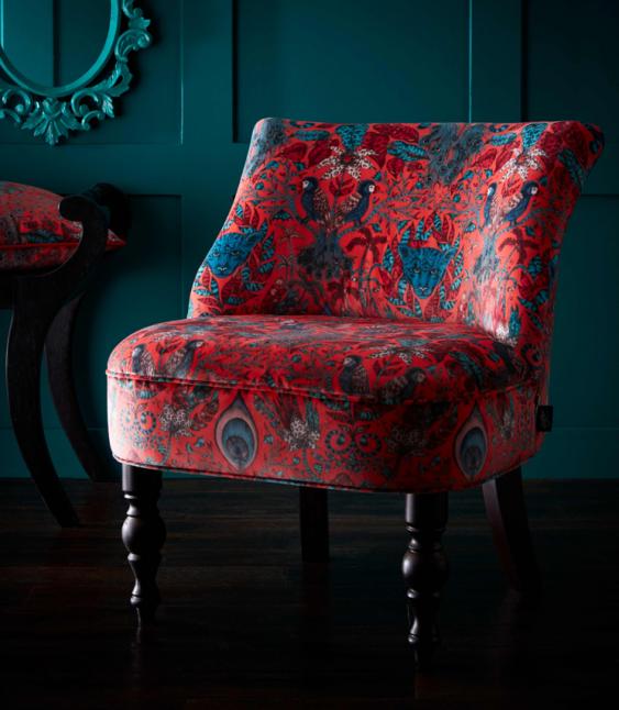 Statement Chairs - Langley Amazon Red