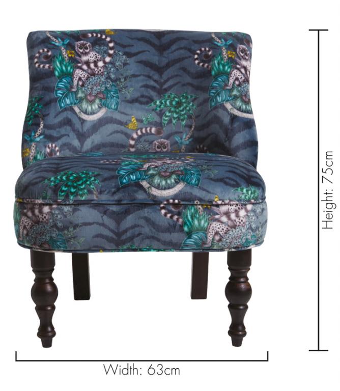 Statement Chairs - Langley Lemur Navy