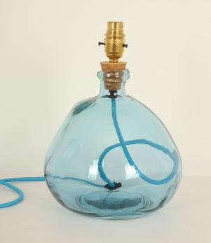 Braunton 29cm Recycled Light Blue Lamp and Flex