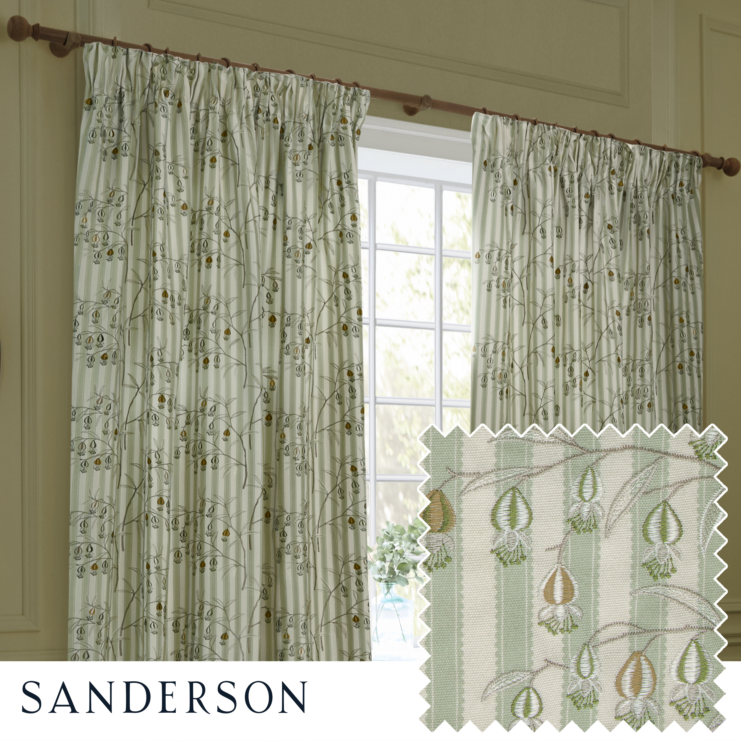 Sanderson Curtains / Chinese Lanterns Sage