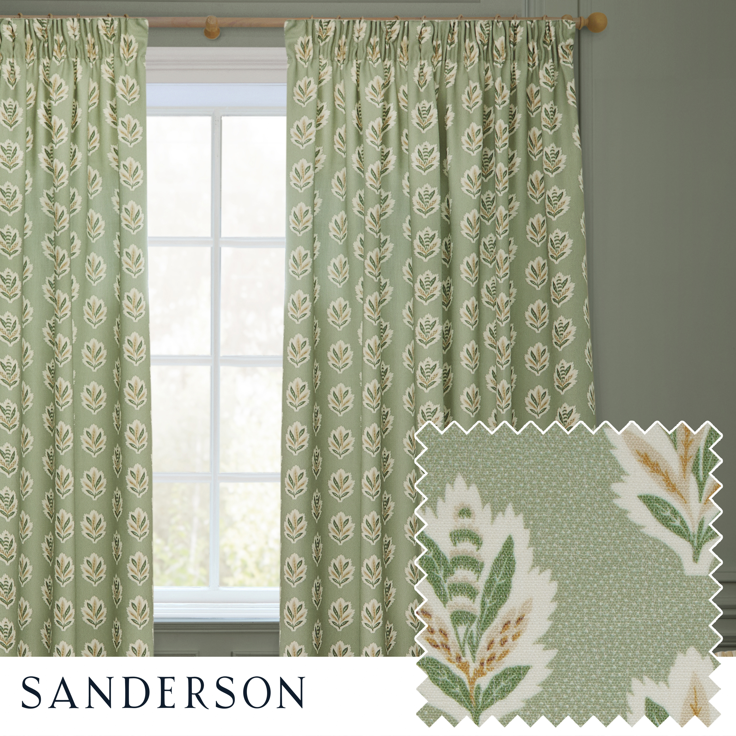 Sanderson Curtains / Sessile Leaf Sage