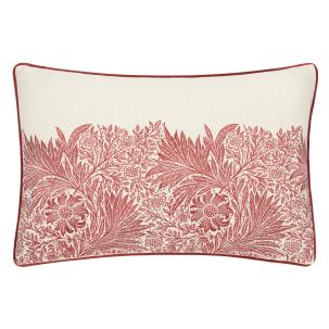 Marigold Embroidered Russet Cushion