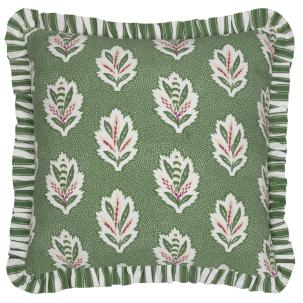 Sanderson Cushions / Sessile Leaf Ruffle Leaf Green Cushion