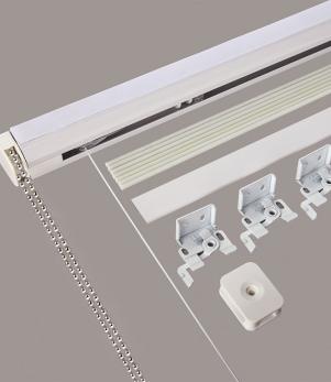 Roman blind headrail complete kit 120cm